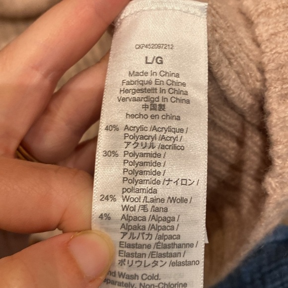 Madewell / York Half-Zip Pullover Sweater pink large L - Picture 6 of 6